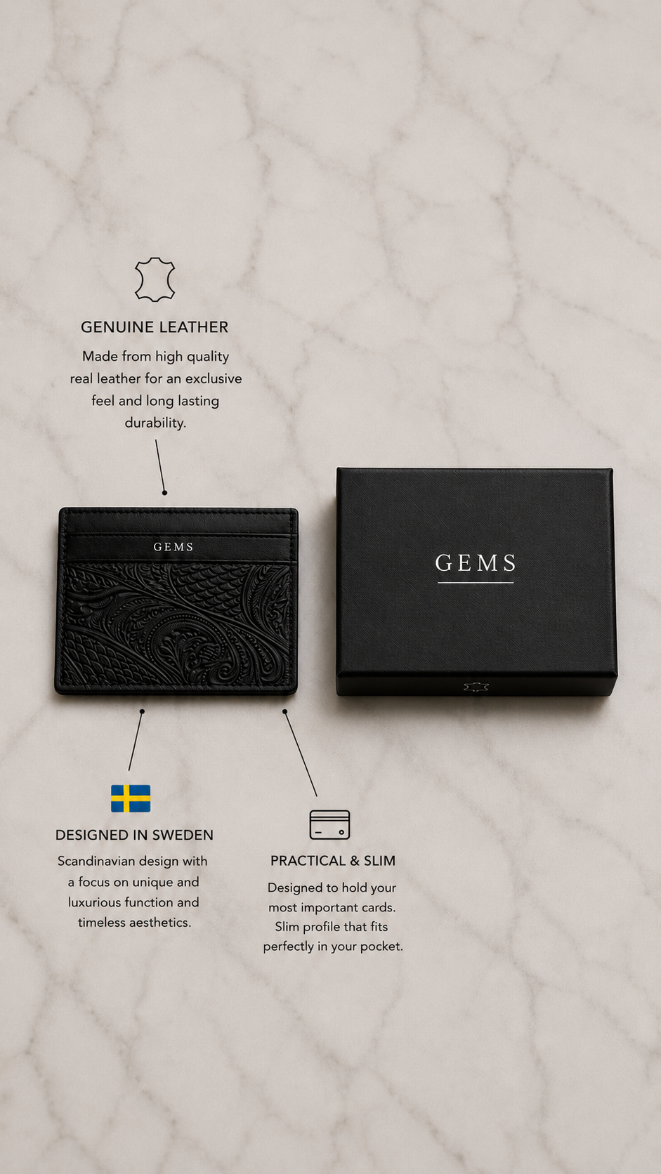 Gems Noir cardholder