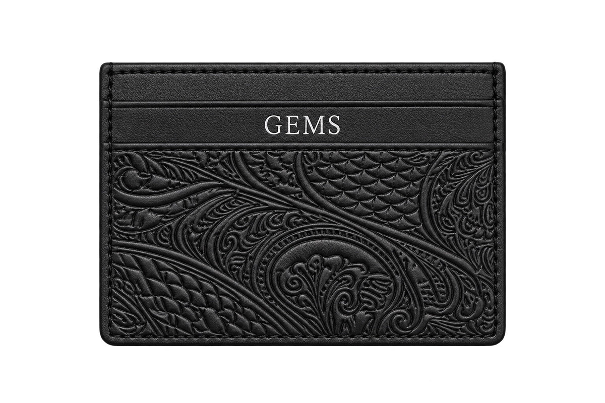 GEMS Noir läderkorthållare, baksida